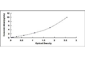 Typical standard curve (Angiotensin II Type-1 Receptor ELISA 试剂盒)