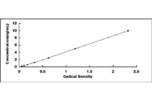 Typical standard curve (Regucalcin ELISA 试剂盒)