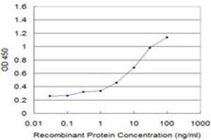 Detection limit for recombinant GST tagged NCOA4 is approximately 0. (NCOA4 抗体  (AA 505-614))
