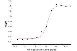 ELISA image for Signal-Regulatory Protein alpha (SIRPA) (Active) protein (His tag) (ABIN7319795)