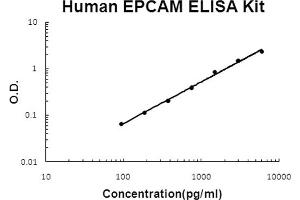Human EPCAM Accusignal ELISA Kit Human EPCAM AccuSignal ELISA Kit standard curve. (EpCAM ELISA 试剂盒)