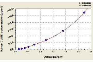 Typical standard curve (Claudin 7 ELISA 试剂盒)