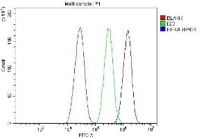 Flow Cytometry analysis of HepG2 cells using anti-EIF4A antibody (ABIN7601309).