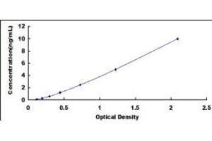 Typical standard curve (MYO5A ELISA 试剂盒)