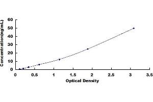Typical standard curve (DNAJC13 ELISA 试剂盒)