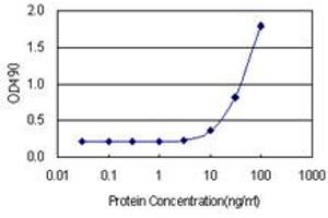 Sandwich ELISA detection sensitivity ranging from 3 ng/mL to 100 ng/mL. (CBR1 (人) Matched Antibody Pair)