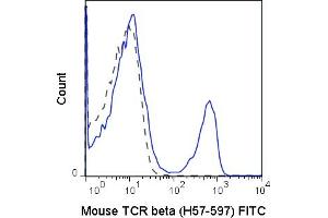 C57Bl/6 splenocytes were stained with 0. (TCR beta 抗体  (FITC))