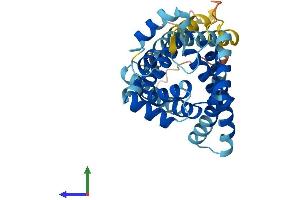 AlphaFold protein structure predicition of Human Recombinant SLC25A44 Protein, UniprotID Q96H78 (SLC25A44 Protein (AA 1-314) (His tag))
