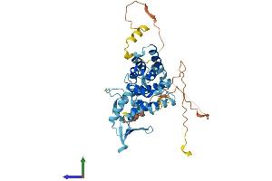 AlphaFold protein structure predicition of Mouse Recombinant Eif5 Protein, UniprotID P59325