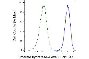 Flow cytometric analysis of Fumarate hydratase expression in HepG2 cells using Fumarate hydratase antibody (ABIN7798665), 1:2,000). (FH 抗体)
