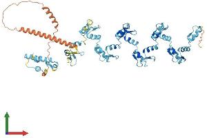 AlphaFold protein structure predicition of Human Recombinant ZNF90 Protein, UniprotID Q03938