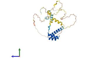 AlphaFold protein structure predicition of Human Recombinant GSC Protein, UniprotID P56915