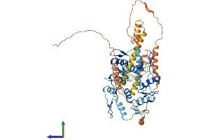 AlphaFold protein structure predicition of Human Recombinant ZNF286B Protein, UniprotID P0CG31
