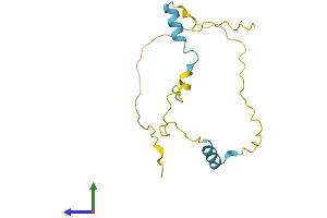 AlphaFold protein structure predicition of Human Recombinant HCFC1R1 Protein, UniprotID Q9NWW0