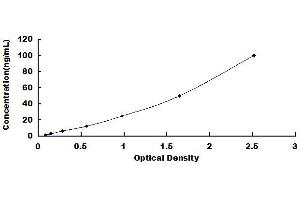 Typical standard curve (HSP90AB1 ELISA 试剂盒)