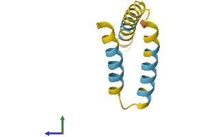 AlphaFold protein structure predicition of Human Recombinant SMIM10L2A Protein, UniprotID P0DMW4