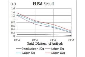 Black line: Control Antigen (100 ng), Purple line: Antigen(10 ng), Blue line: Antigen (50 ng), Red line: Antigen (100 ng),
