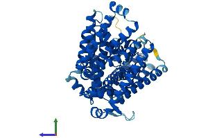 AlphaFold protein structure predicition of Human Recombinant HHAT Protein, UniprotID Q5VTY9