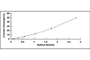 Typical standard curve (Lactate Dehydrogenase ELISA 试剂盒)