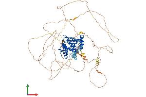 AlphaFold protein structure predicition of Human Recombinant TAGAP Protein, UniprotID Q8N103
