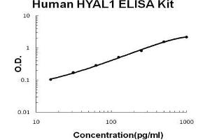 Human  HYAL1 PicoKine ELISA Kit standard curve (HYAL1 ELISA 试剂盒)
