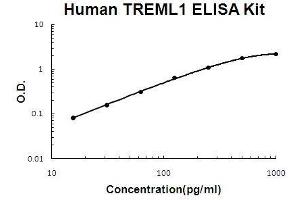 Human TREML1 PicoKine ELISA Kit standard curve (TREML1 ELISA 试剂盒)