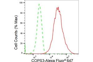 Flow cytometric analysis of COPS3 expression in HepG2 cells using COPS3 antibody (ABIN7798151), 1:2,000). (Recombinant COPS3 抗体)