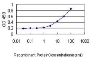 Detection limit for recombinant GST tagged UBE2M is approximately 0. (UBE2M 抗体  (AA 1-183))