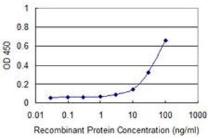 Detection limit for recombinant GST tagged ADK is approximately 10ng/ml as a capture antibody. (ADK 抗体  (AA 236-345))