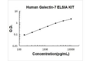 Human Galectin-7 PicoKine ELISA Kit standard curve