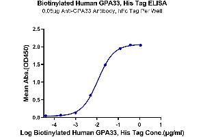 Immobilized Anti-GPA33 Antibody, hFc Tag at 0.