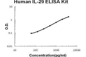 Human IL-29 PicoKine ELISA Kit standard curve (IL29 ELISA 试剂盒)