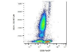 Surface staining of human peripheral blood leukocytes with anti-human CD28 (CD28. (CD28 抗体  (PerCP))