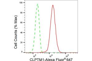 Flow cytometric analysis of CLPTM1 expression in HT- cells using CLPTM1 antibody (ABIN7798098), 1:2,000). (Recombinant CLPTM1 抗体)