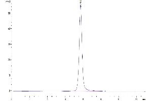 Size-exclusion chromatography-High Pressure Liquid Chromatography (SEC-HPLC) image for AXL Receptor tyrosine Kinase (AXL) (AA 33-449) protein (His tag) (ABIN7273880)