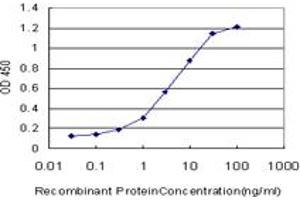 Detection limit for recombinant GST tagged ENG is approximately 0. (Endoglin 抗体  (AA 27-658))