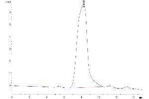 Size-exclusion chromatography-High Pressure Liquid Chromatography (SEC-HPLC) image for Sialophorin (SPN) (AA 20-253) protein (His tag) (ABIN7274178)
