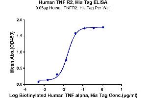 ELISA image for Tumor Necrosis Factor Receptor Superfamily, Member 1B (TNFRSF1B) (AA 23-257) protein (His tag) (ABIN7275760)