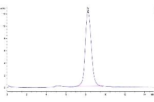The purity of Human EpCAM is greater than 95 % as determined by SEC-HPLC.