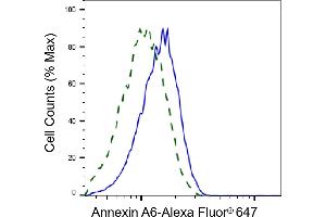 Validation of Annexin A6 knockdown using flow cytometry. (Recombinant ANXA6 抗体)