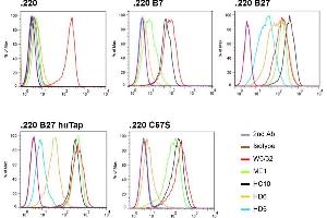 Flow cytometry analysis of HD5 and control antibodies (i. (HLA Class I Heavy Chain 抗体)