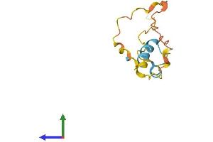 AlphaFold protein structure predicition of Human Recombinant LELP1 Protein, UniprotID Q5T871