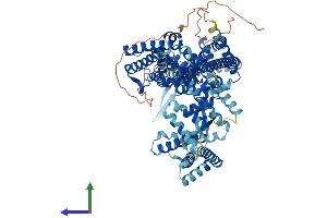 AlphaFold protein structure predicition of Human Recombinant TPCN1 Protein, UniprotID Q9ULQ1 (TPCN1 Protein (AA 1-816) (His tag))
