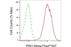 Flow cytometric analysis of PIN1 expression in HepG2 cells using PIN1 antibody (ABIN7799763), 1:2,000). (PIN1 抗体)