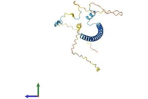 AlphaFold protein structure predicition of Human Recombinant GMNN Protein, UniprotID O75496
