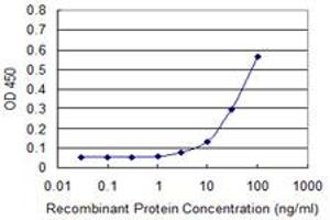 Detection limit for recombinant GST tagged FLJ20643 is approximately 10ng/ml as a capture antibody. (PIH1D1 抗体  (AA 1-290))