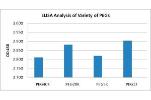Detection of variety of PEGs using the PEG Antibody [Biotin], mAb, Mouse. (PEG 抗体  (Biotin))