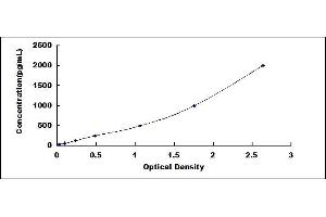 Typical standard curve (Inhibitory Subunit Of NF kappa B alpha ELISA 试剂盒)