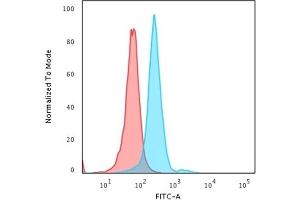 Flow Cytometric Analysis of PFA-fixed HeLa cells. (NPM1 抗体  (N-Term))