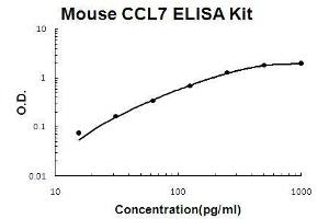 Mouse CCL7/MCP3 PicoKine ELISA Kit standard curve (CCL7 ELISA 试剂盒)